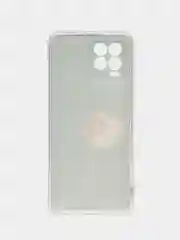 Фиолетовый чехол на Oppo Realme 8/8 Pro / Реалми 8/8 Про прозрачный, с рисунком, защита камеры