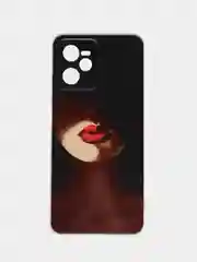 Фиолетовый силиконовый чехол на Realme C35 / Реалми С35 прозрачный, с рисунком, защита камеры
