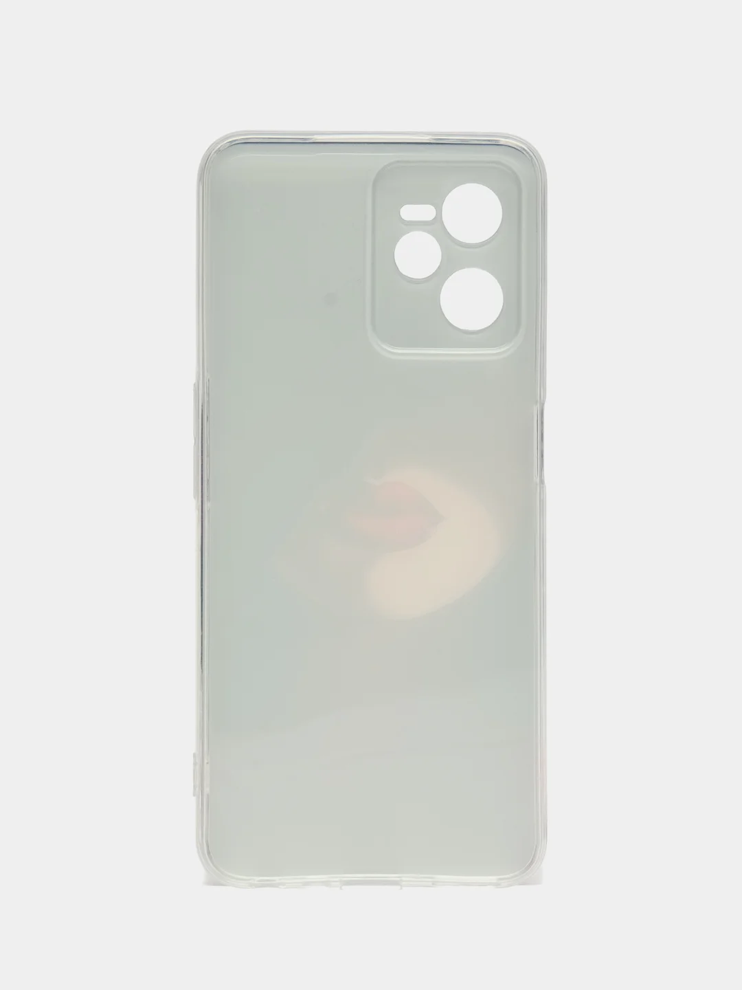 Фиолетовый силиконовый чехол на Realme C35 / Реалми С35 прозрачный, с рисунком, защита камеры