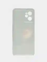 Фиолетовый силиконовый чехол на Realme C35 / Реалми С35 прозрачный, с рисунком, защита камеры