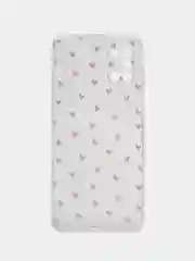 Коралловый меланж чехол на Samsung Galaxy A31 / Самсунг А 31 прозрачный, с рисунком, защита камеры