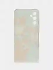 Светло-оранжевый чехол на Samsung Galaxy A14 4G / Галакси A14 4G прозрачный, с рисунком, защита камеры