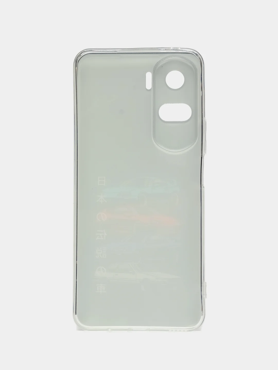 Хром силиконовый чехол на Honor 90 Lite / Хонор 90 Лайт прозрачный, с рисунком, защита камеры