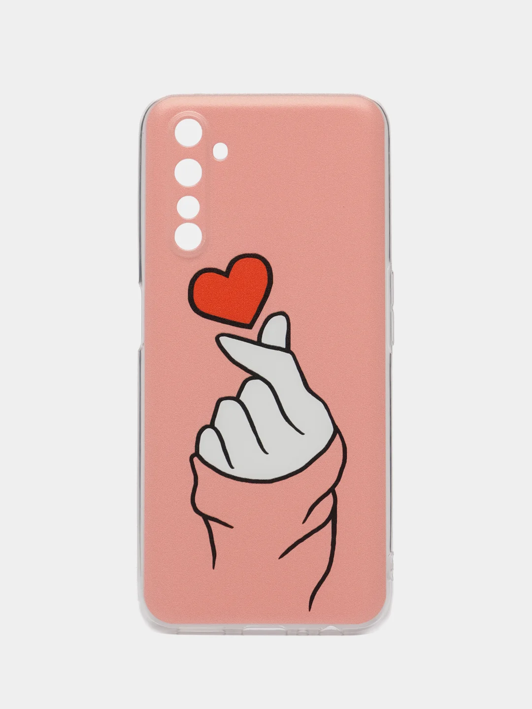 Коралловый силиконовый чехол на Realme 6 Pro / Реалми 6 Про прозрачный, с рисунком, защита камеры