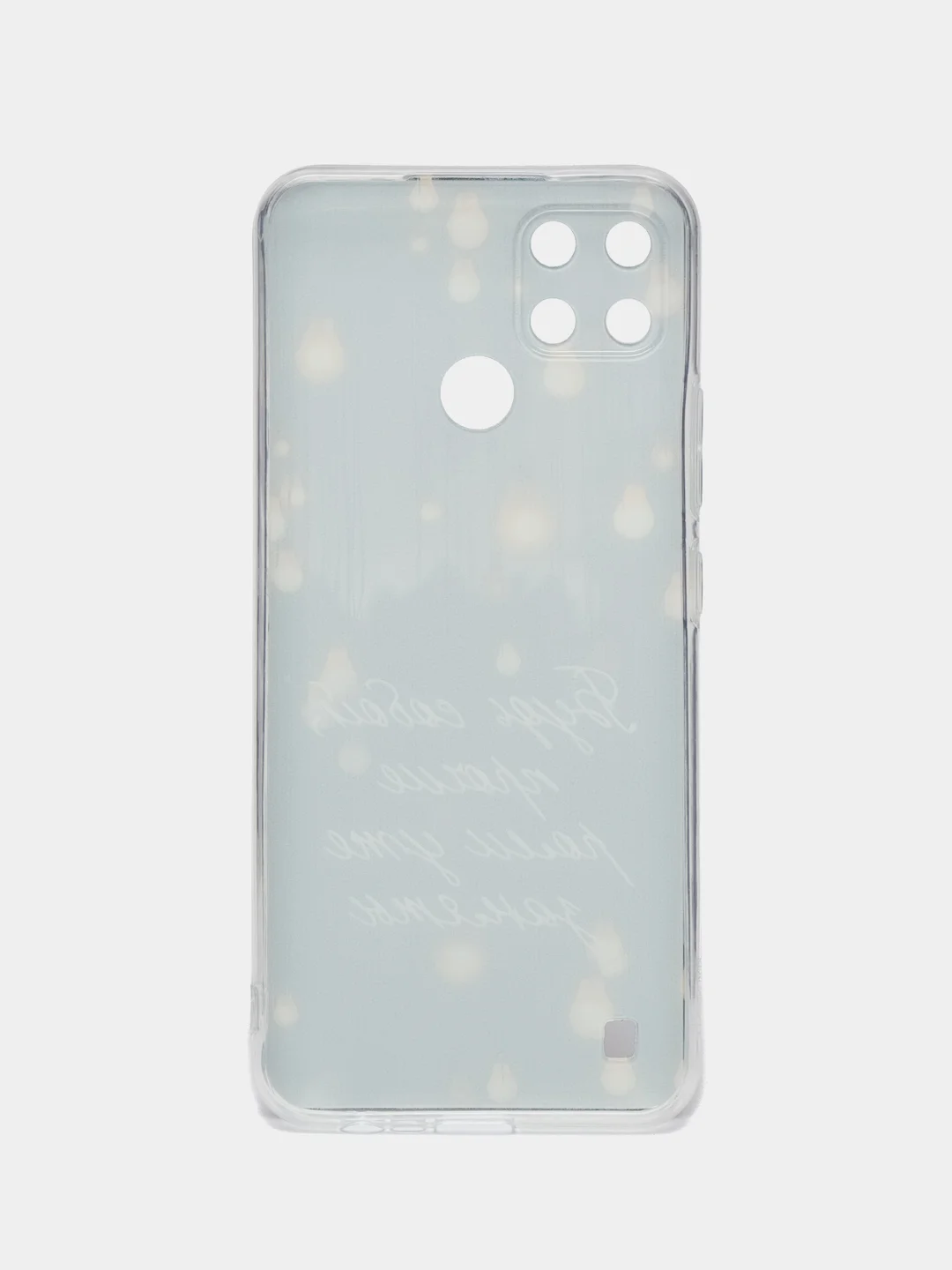 Серый чехол на Oppo Realme C21Y/C25Y / Реалми C21Y/C25Y прозрачный, с рисунком, защита камеры
