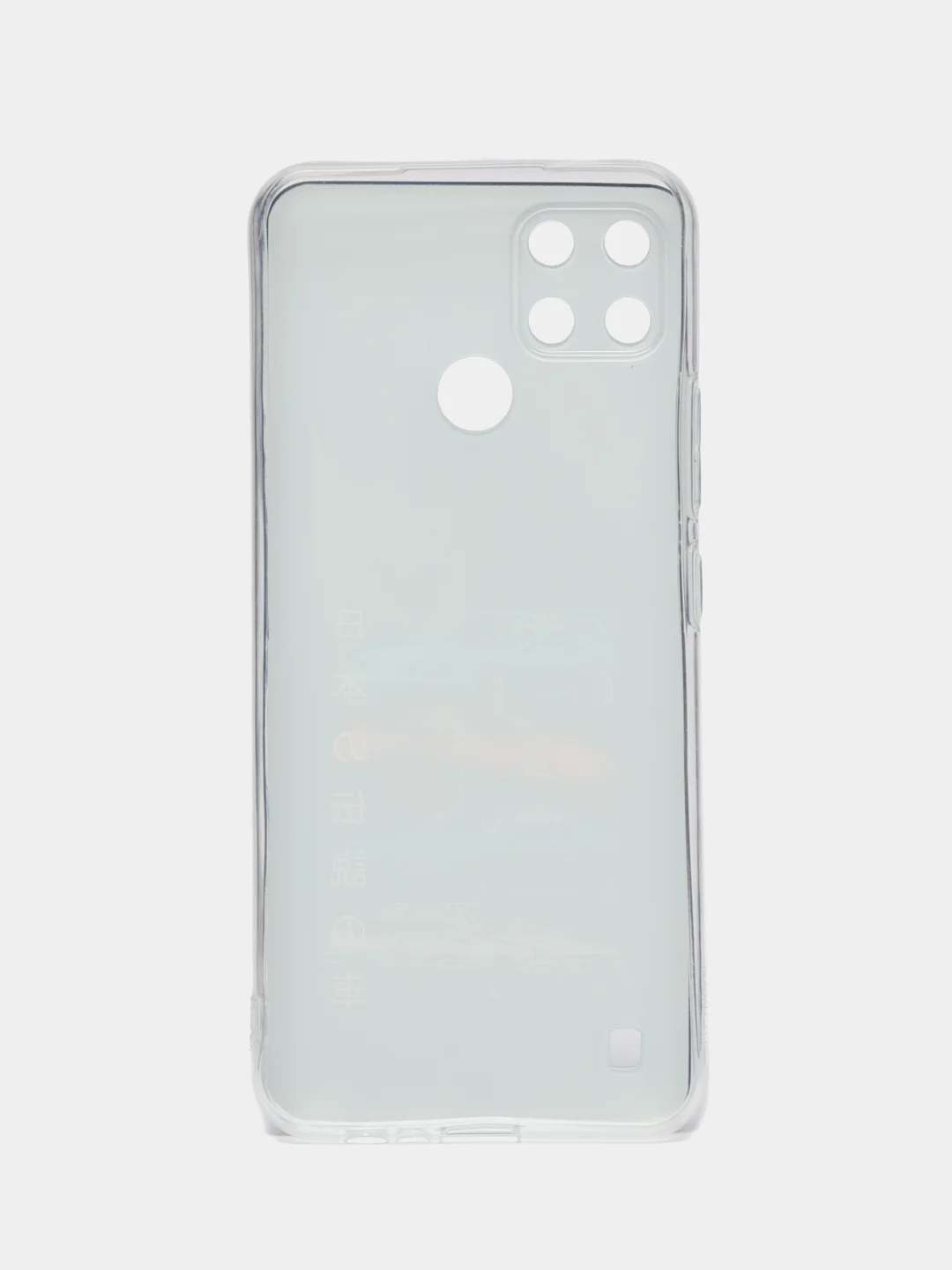 Хром чехол на Oppo Realme C21Y/C25Y / Реалми C21Y/C25Y прозрачный, с рисунком, защита камеры