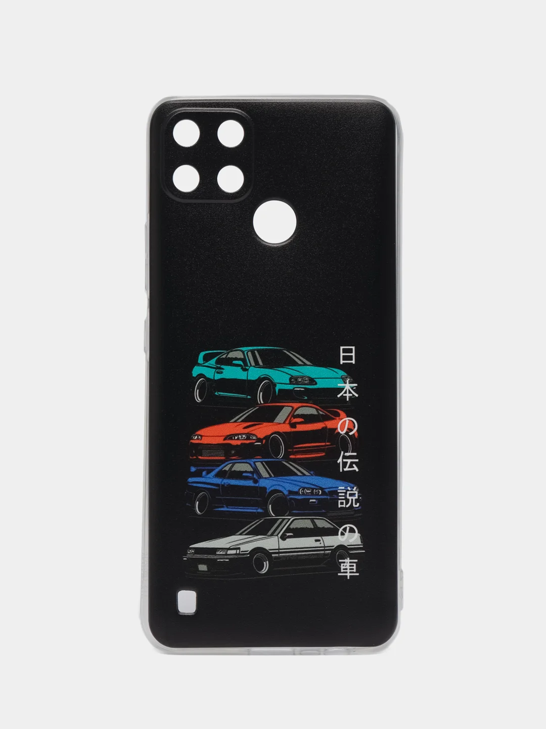 Хром чехол на Oppo Realme C21Y/C25Y / Реалми C21Y/C25Y прозрачный, с рисунком, защита камеры