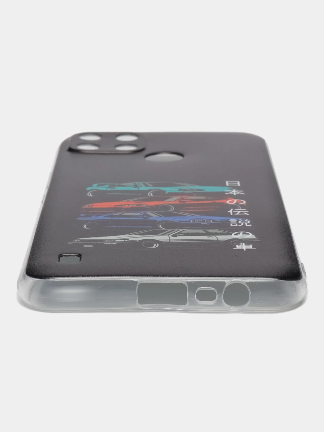 Хром чехол на Oppo Realme C21Y/C25Y / Реалми C21Y/C25Y прозрачный, с рисунком, защита камеры