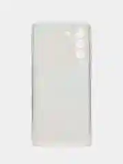 Пудровый чехол на Samsung Galaxy S21 FE 5G / Самсунг S21 FE прозрачный, с рисунком, защита камеры