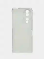 Коричневый силиконовый чехол на Honor 90 / Хонор 90 прозрачный, с рисунком, защита камеры