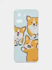 Светло-оранжевый силиконовый чехол на Honor 90 Lite / Хонор 90 Лайт прозрачный, с рисунком, защита камеры