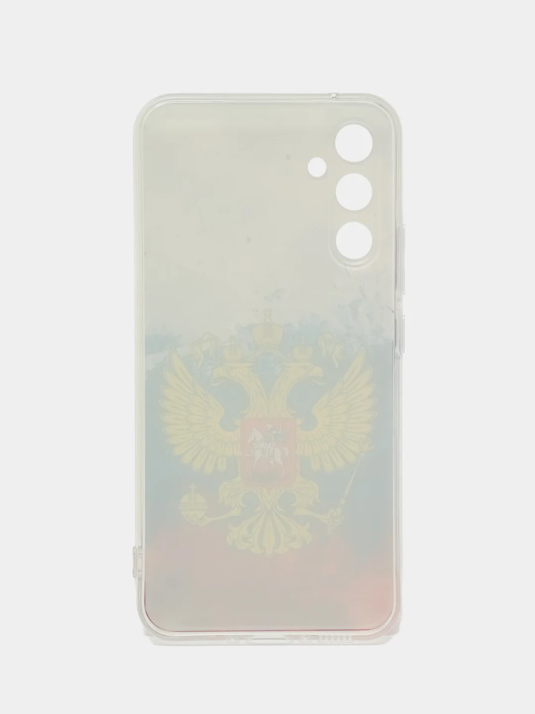 Синий чехол на Samsung Galaxy A34 5G (Самсунг A34), прозрачный, с рисунком, защита камеры