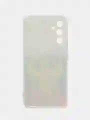 Синий чехол на Samsung Galaxy A34 5G (Самсунг A34), прозрачный, с рисунком, защита камеры