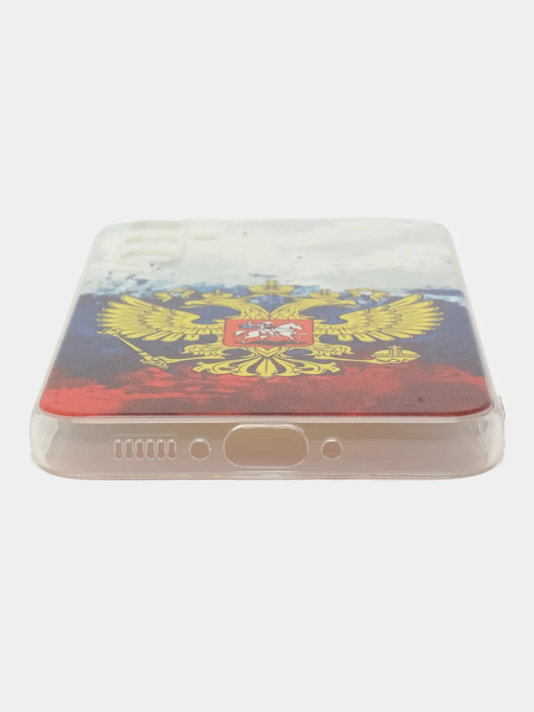 Синий чехол на Samsung Galaxy A34 5G (Самсунг A34), прозрачный, с рисунком, защита камеры