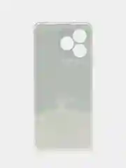 Серебряный силиконовый чехол на Realme C53/C51 (Реалми С53/С51), прозрачный, с рисунком, защита камеры