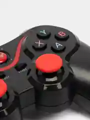 Черный беспроводной геймпад Wireless Controller x3, с держателем для телефона