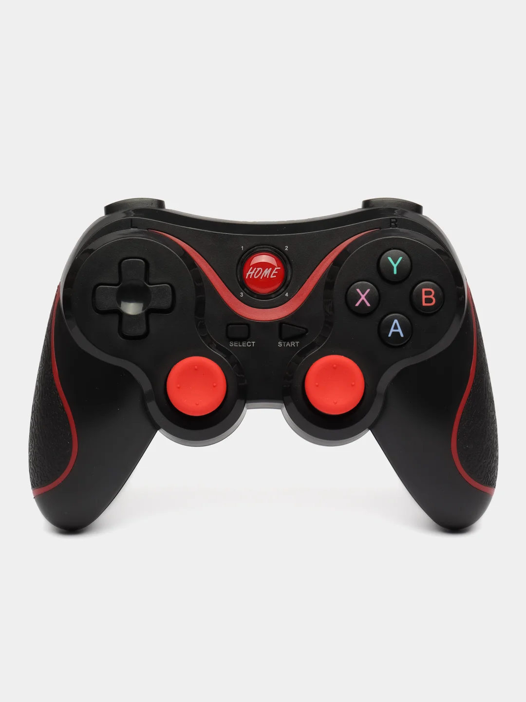 Черный беспроводной геймпад Wireless Controller x3, с держателем для телефона