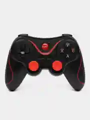 Черный беспроводной геймпад Wireless Controller x3, с держателем для телефона