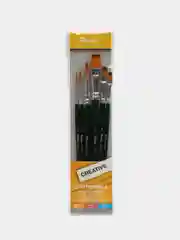 Набор кистей "creative line" синтетика (короткая ручка) 6 шт. АССОРТИ