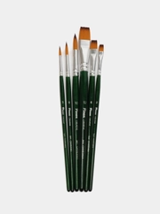 Набор кистей "creative line" синтетика (короткая ручка) 6 шт. АССОРТИ
