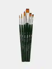 Набор кистей "creative line" синтетика (короткая ручка) 6 шт. АССОРТИ