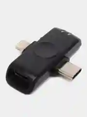 Черный микрофон петличный, петличка, беспроводной для Type-C, для iPhone, USB, 2 шт