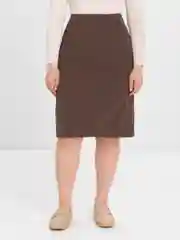 Юбка кофейная, прямая