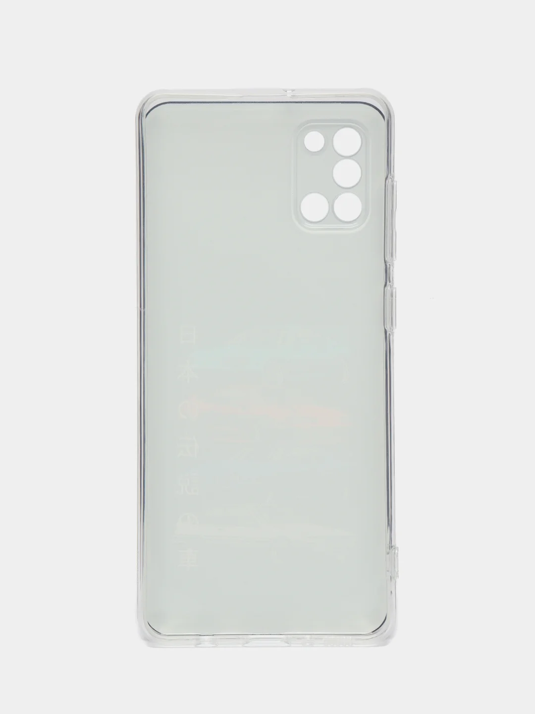 Хром чехол на Samsung Galaxy A31 / Самсунг А 31 прозрачный, с рисунком, защита камеры