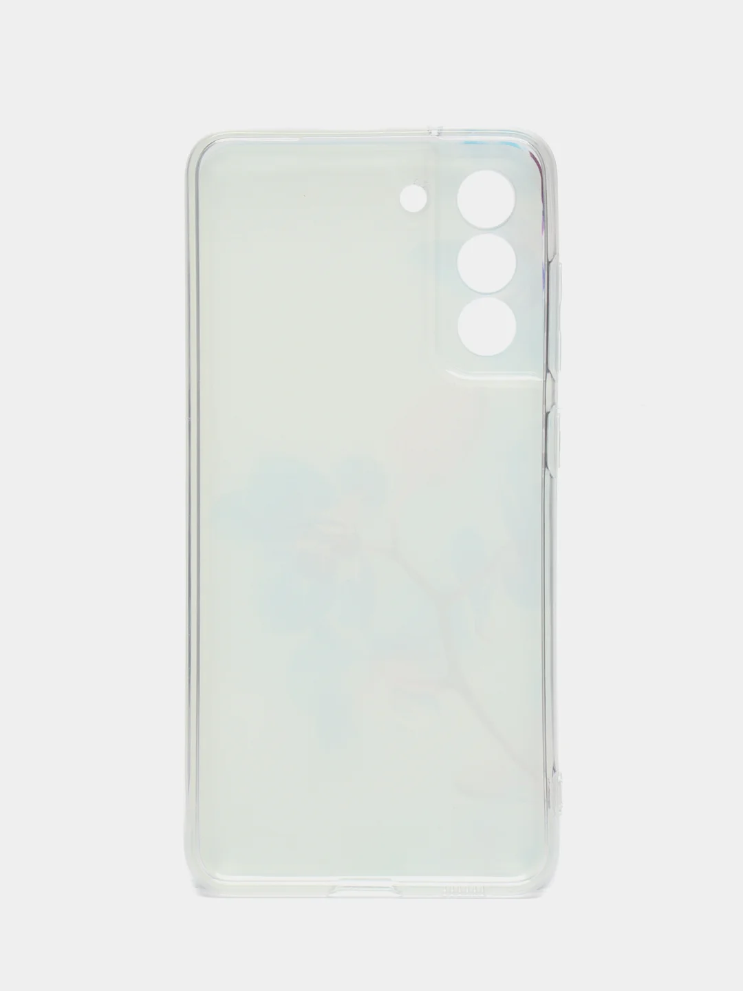 Лазурный чехол на Samsung Galaxy S21 FE 5G / Самсунг S21 FE прозрачный, с рисунком, защита камеры