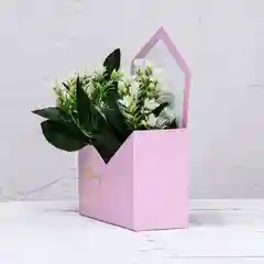 Конверт с золотым тиснением , упаковка для цветов  180*240*70, подарочная упаковка