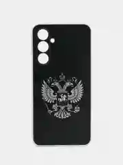 Приглушённый хаки силиконовый чехол на Samsung Galaxy A54 5G / Самсунг A54 прозрачный, с рисунком