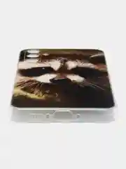 Коричневый чехол на Samsung Galaxy A34 5G (Самсунг A34), прозрачный, с рисунком, защита камеры