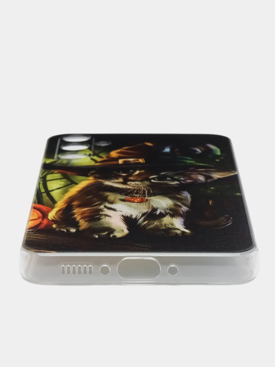 Медный чехол на Samsung Galaxy A34 5G (Самсунг A34), прозрачный, с рисунком, защита камеры