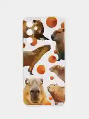 Терракотовый чехол на Samsung Galaxy A34 5G (Самсунг A34), прозрачный, с рисунком, защита камеры