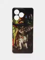 Медный силиконовый чехол на Realme C53/C51 (Реалми С53/С51), прозрачный, с рисунком, защита камеры