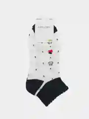 Алый носки короткые  цветных c принтом / носки Moods Shop