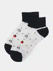 Алый носки короткые  цветных c принтом / носки Moods Shop