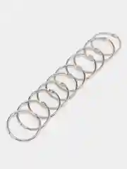 Кольцо для карниза, разъёмное, d = 38/44 мм, 10 шт, цвет серебряный