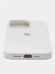 Белый чехол Silicone Case для iPhone (Айфон) 11, 13, 14, 15, Pro, Pro Max