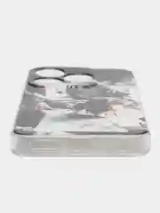 Песочный хаки чехол на Tecno Spark 10/10C (Текно Спарк 10/10С), прозрачный, с рисунком, защита камеры