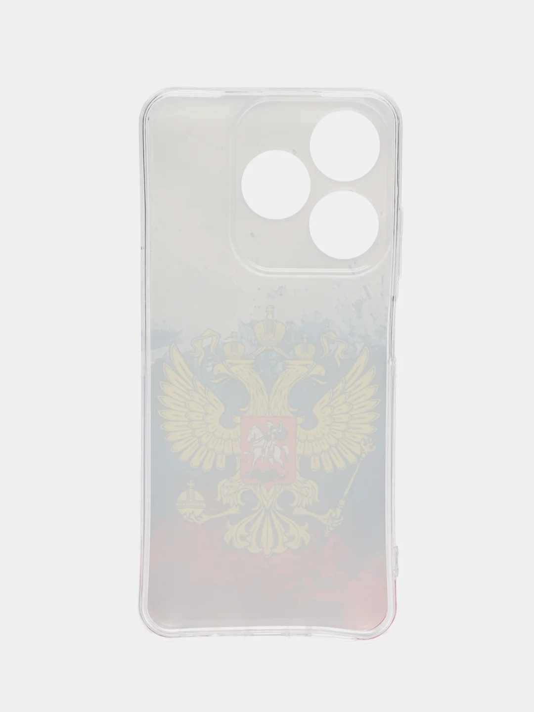 Синий чехол на Tecno Spark 10/10C (Текно Спарк 10/10С), прозрачный, с рисунком, защита камеры