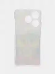 Синий чехол на Tecno Spark 10/10C (Текно Спарк 10/10С), прозрачный, с рисунком, защита камеры