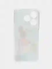 Тёмно-серый чехол на Tecno Spark 10/10C (Текно Спарк 10/10С), прозрачный, с рисунком, защита камеры