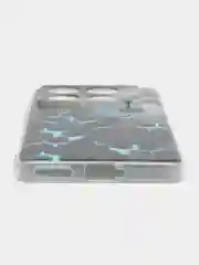 Бирюзовый силиконовый чехол на Infinix Note 40 Pro / Инфиникс Нот 40 Про прозрачный, с рисунком