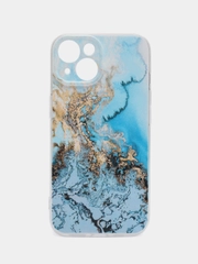 Силиконовый чехол на Apple iPhone 15 / Айфон 15 прозрачный, с рисунком, защита камеры