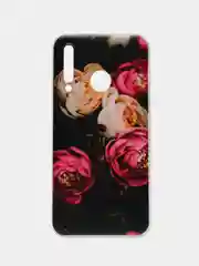 Кораллово-розовый чехол на Honor 10i/20 Lite 2019/20e/Huawei P Smart Plus 2019 / Хонор 10i прозрачный