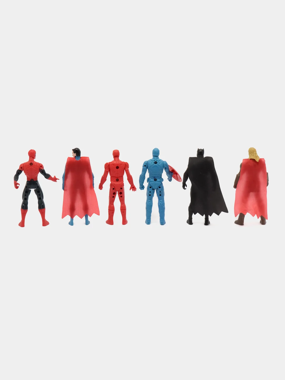 Разноцветный набор супергероев Marvel "Мстители" Тор,Бэтмэн,Человек Паук,Супер Мэн,Капитан Америка
