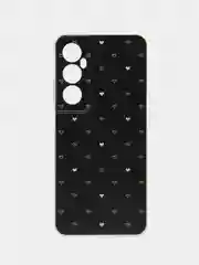 Черный силиконовый чехол на Realme C65 / Реалми С65 прозрачный, с рисунком, защита камеры