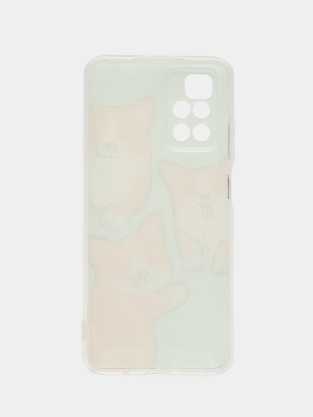 Светло-оранжевый чехол на Xiaomi Redmi 10 / Сяоми Редми 10 прозрачный, с рисунком, защита камеры