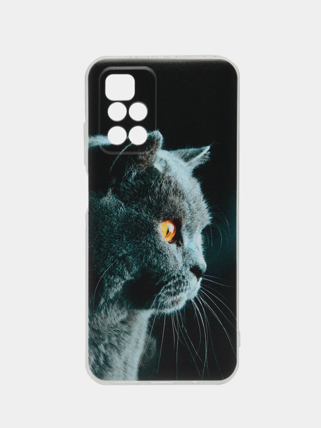 Тёмно-серый чехол на Xiaomi Redmi 10 / Сяоми Редми 10 прозрачный, с рисунком, защита камеры